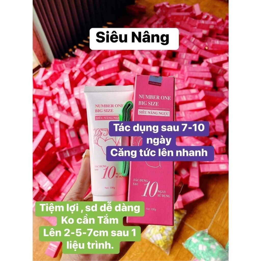 Kem bôi siêu nâng ngực number one big size chính hãng. tác dụng sau 10 ngày sử dụng.