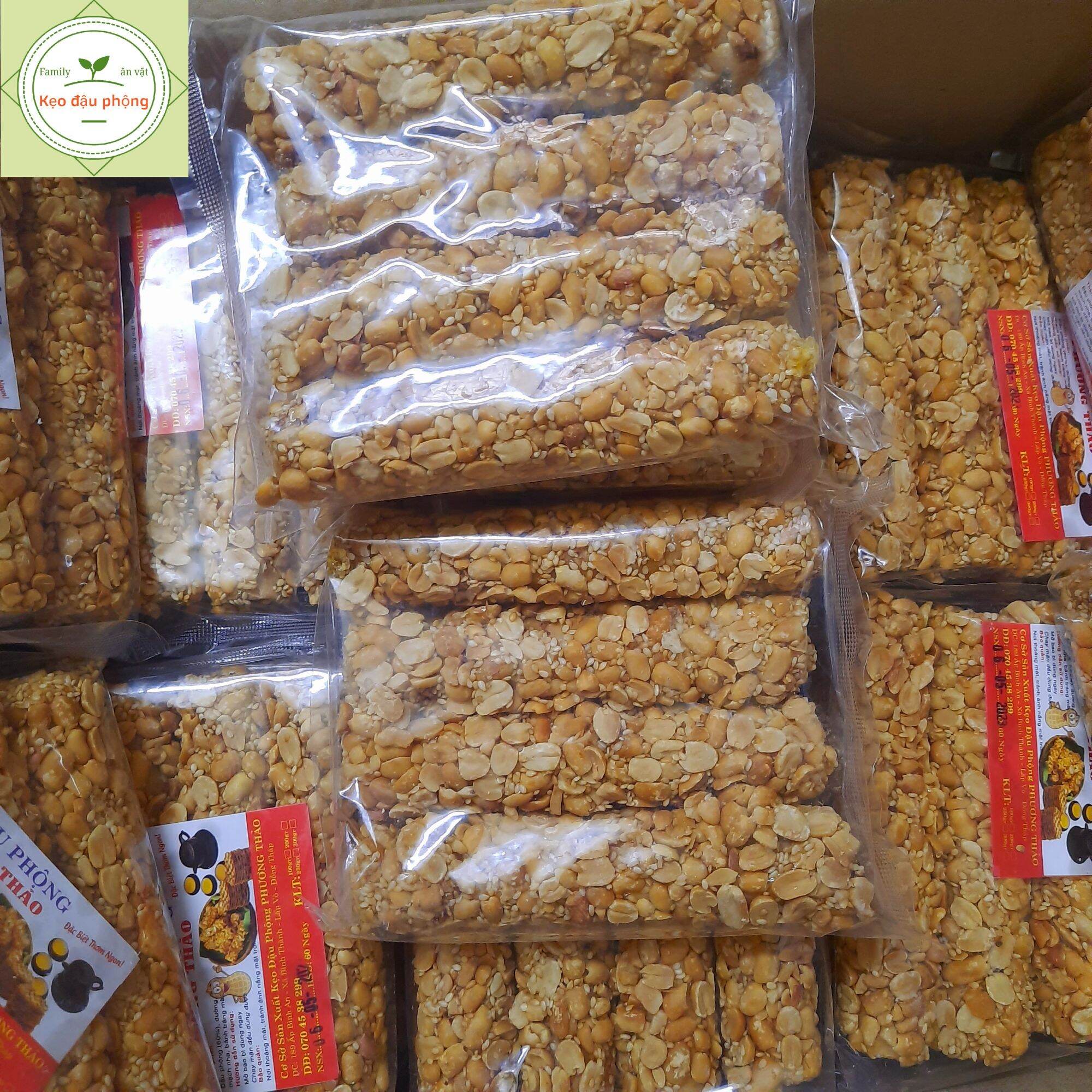 KẸO ĐẬU PHỘNG (thơm giòn) - 1bịch / 4 ống