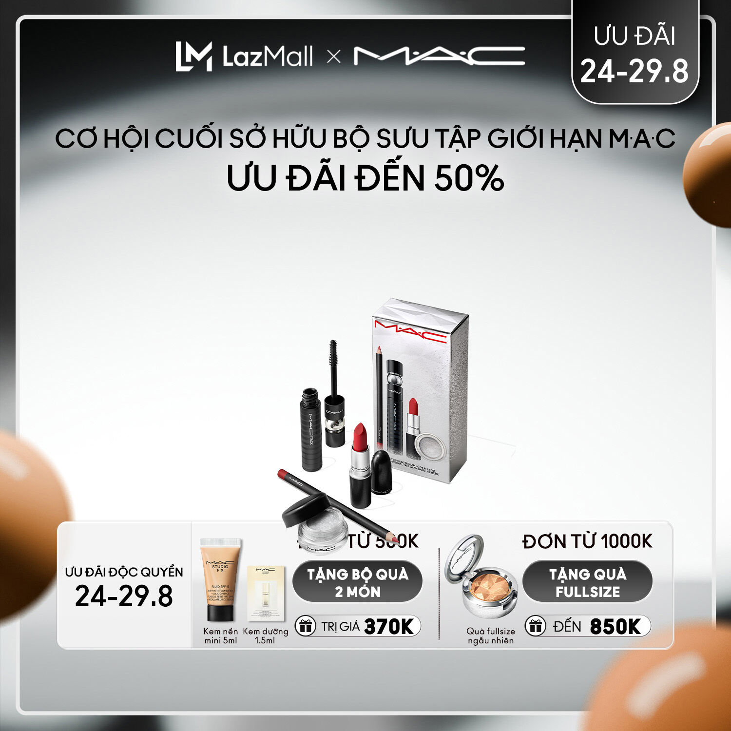 Bộ son Retro Matte + MACstack Mascara Set phiên bản đặc biệt của MAC / Bền màu lâu trôi cùng hiệu ứng lì cổ điển - Bộ Winter Wonderglam Look In A Box