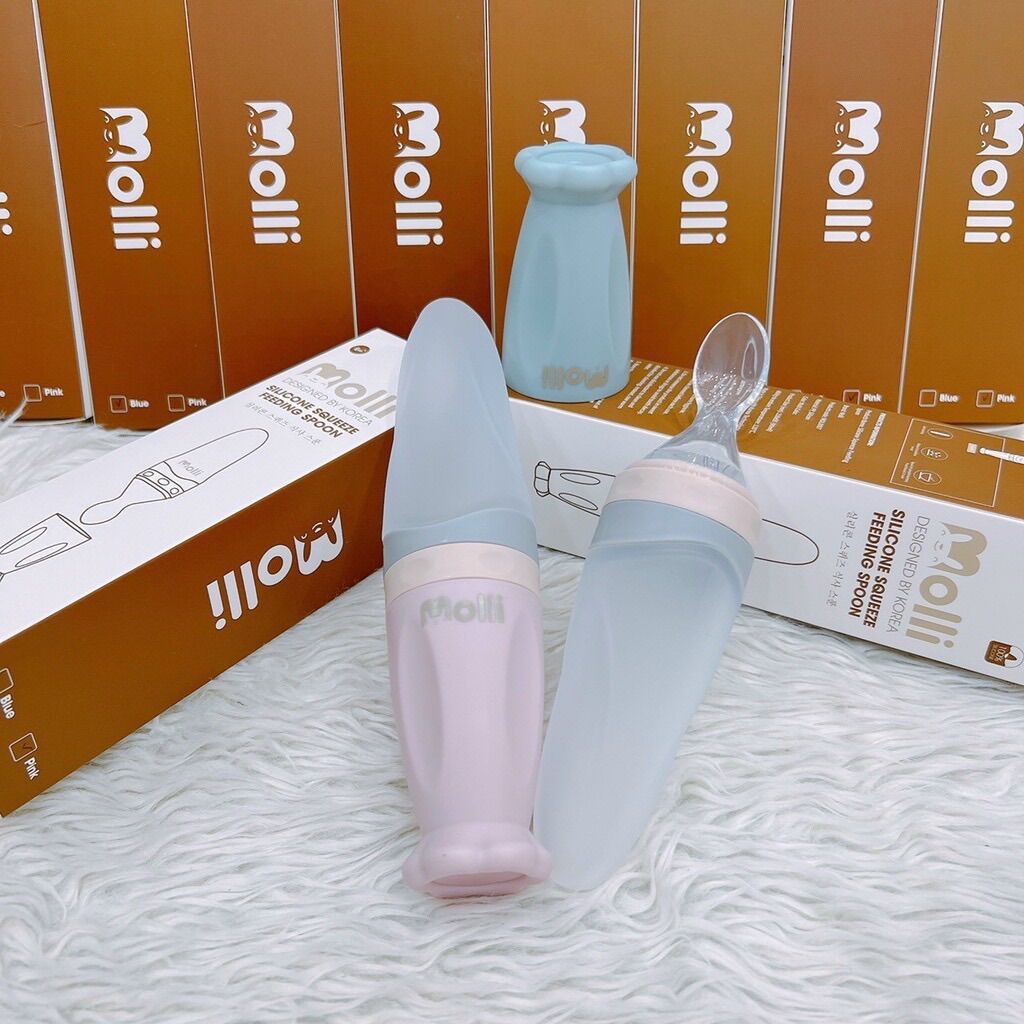 Bình thìa ăn dặm MOLLI - Bình thìa silicon cho bé