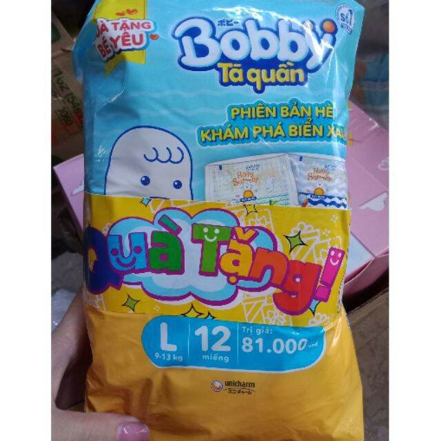 [Date 2026] Tã bỉm quần Bobby L 104 miếng, L104