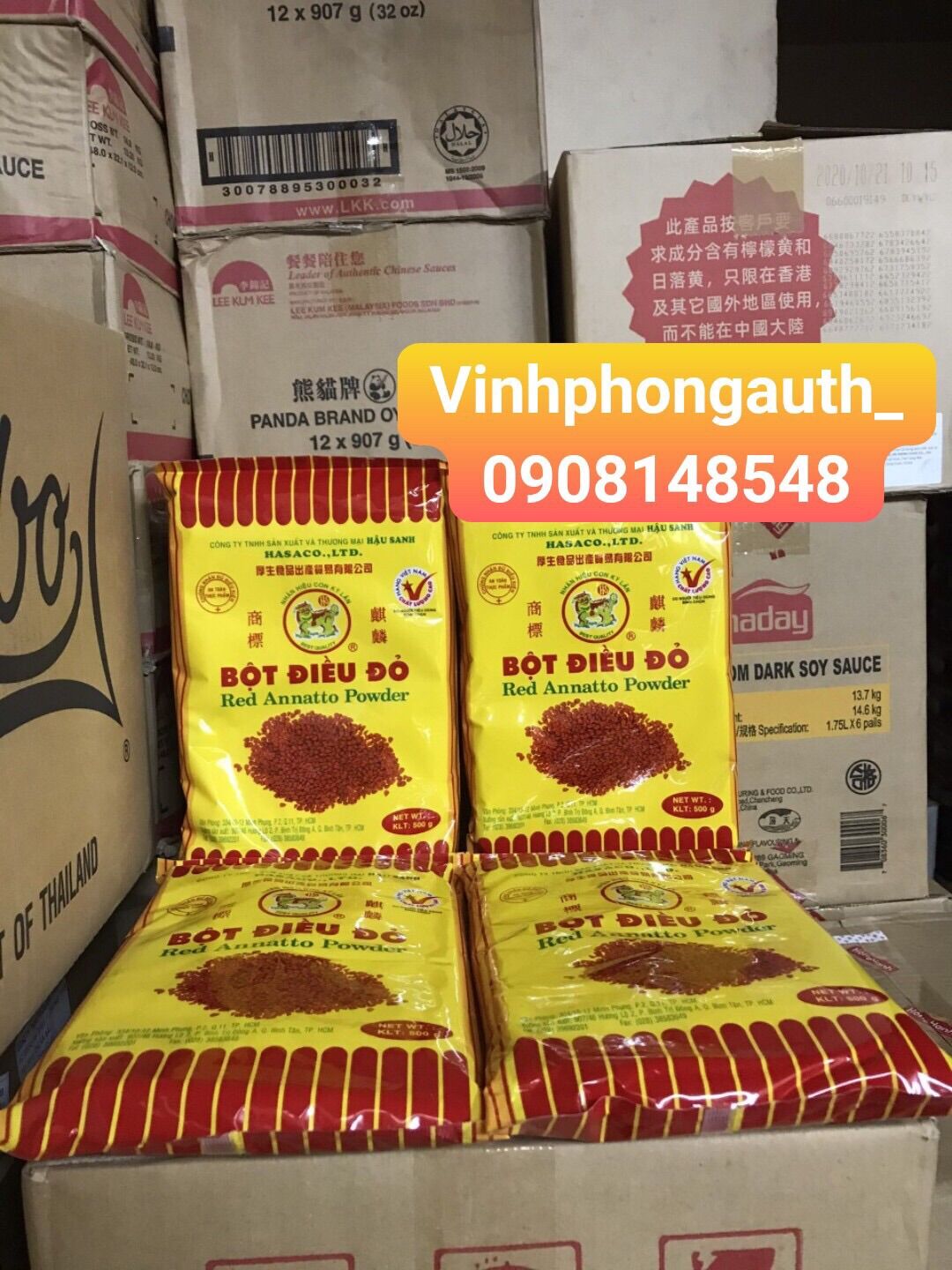 Bột điều đỏ 500gr Hậu Sanh