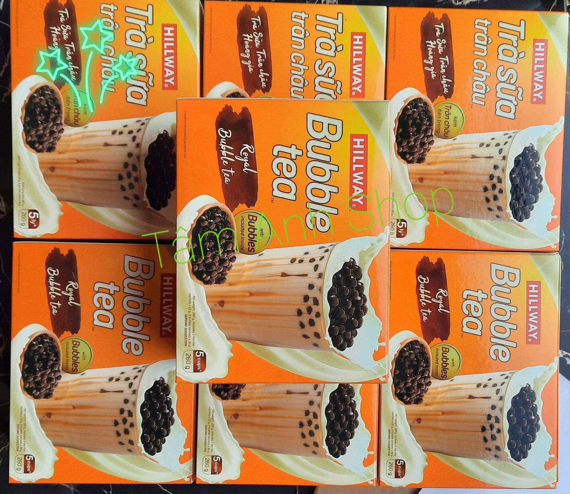 Trà sữa trân châu Hillway 5 gói trà sữa+ 5 gói trân châu đủ vị