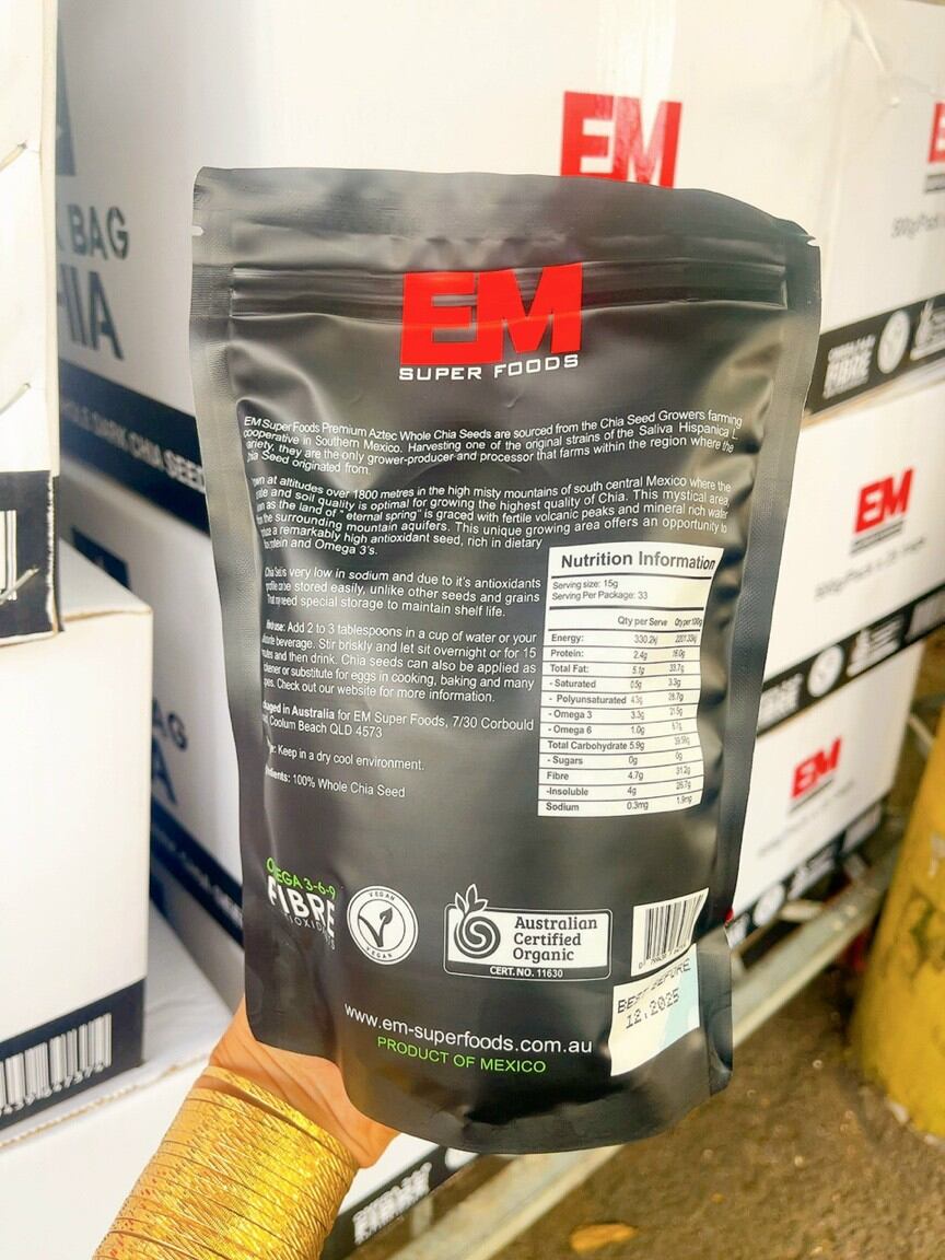 Bịch 500g hạt CHIA Úc