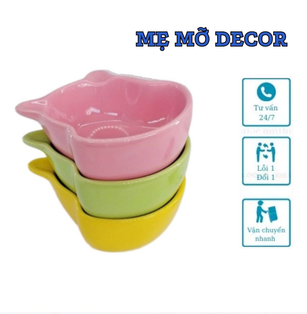 Chén ăn dặm, Bát ăn dặm gốm sứ cao cấp hình Gấu