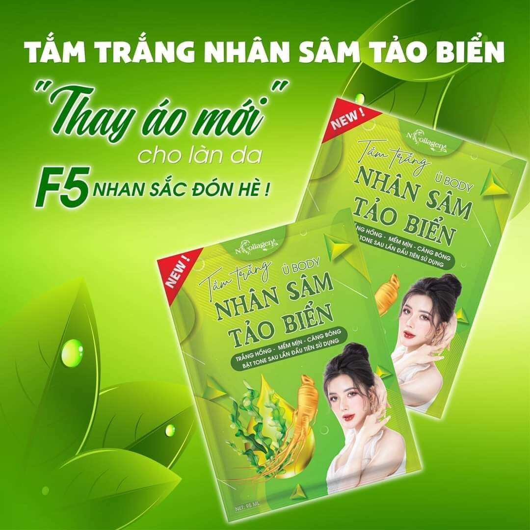 TẮM TRẮNG NHÂN SÂM TẢO BIỂN NCOLLAGEN