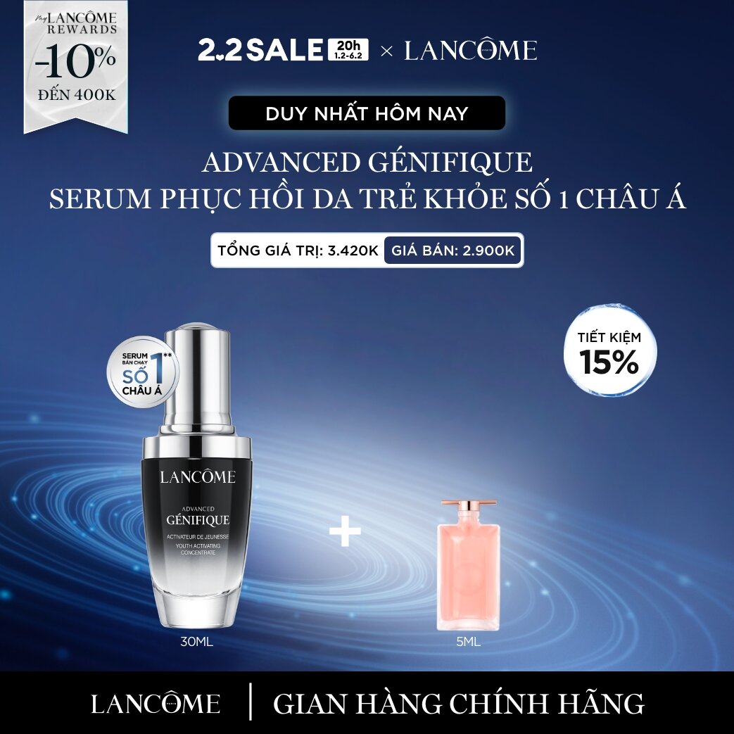 [DUY NHẤT 1-28/2 - Voucher 10%] Dưỡng chất (Serum) phục hồi da trẻ khoẻ LANCOME Advanced Genifique 3