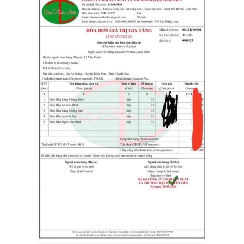 Tinh dầu răng miệng Da Thảo Liên 5ml