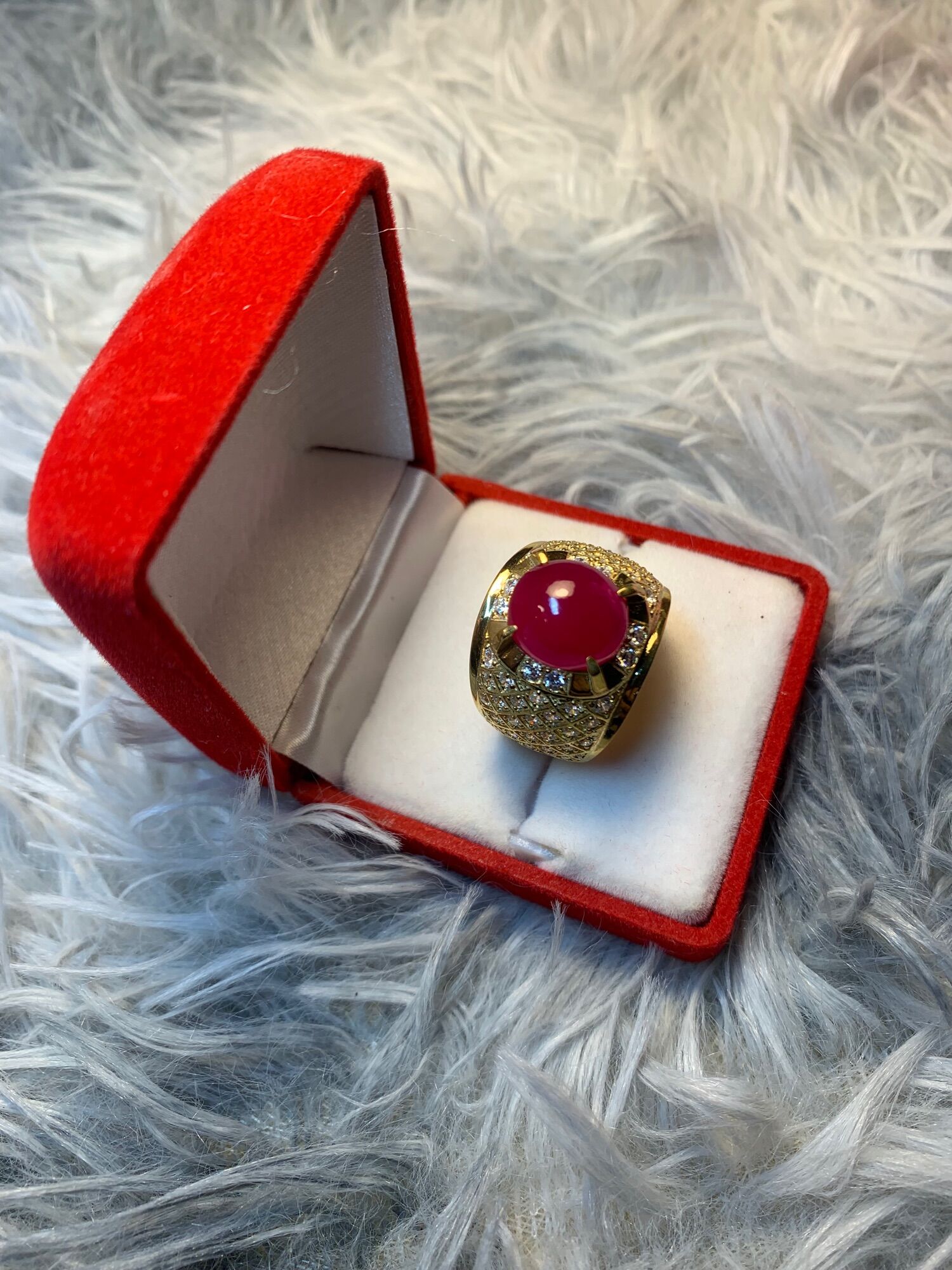 Nhẫn Bạc Đá Ruby