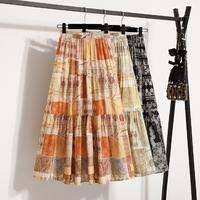 AIYITI | Chân Váy Midi In Hình Nghỉ Dưỡng Bohemian Kích Cỡ Lớn