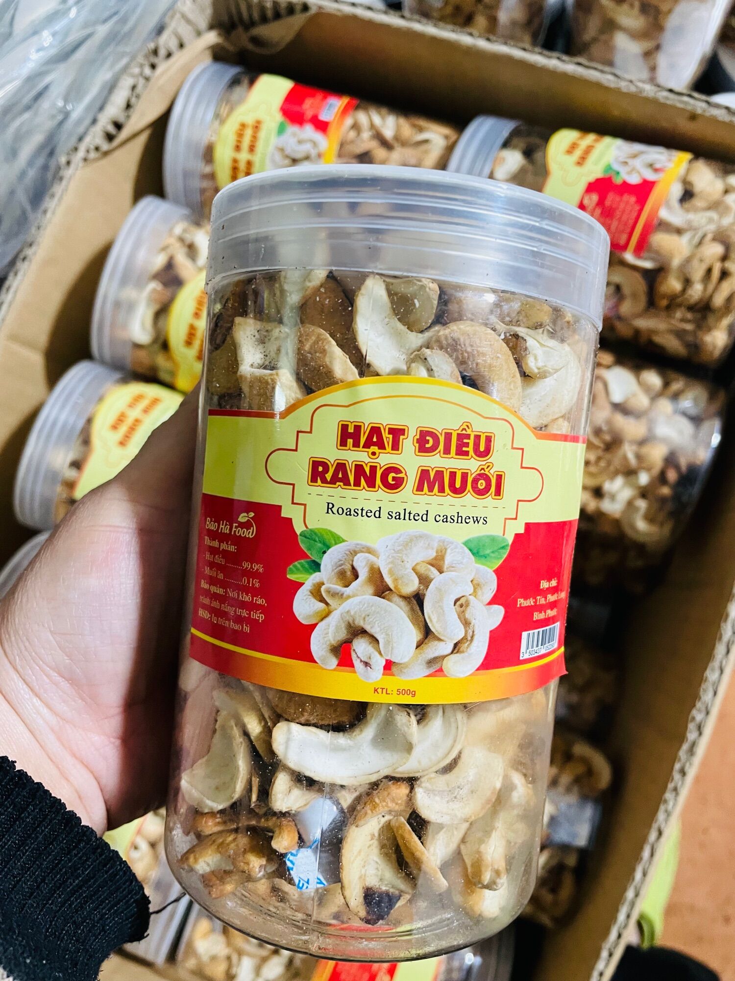 500gr Hạt điều rang muối vỡ sạch vỏ