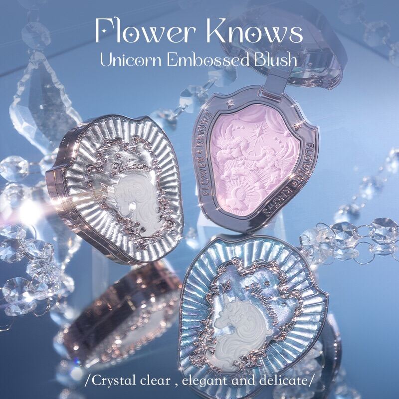 SẴN phấn má hồng Hoa biết Flower Knows flower knows unicorn embossed blush siêu xinh phấn trang điểm