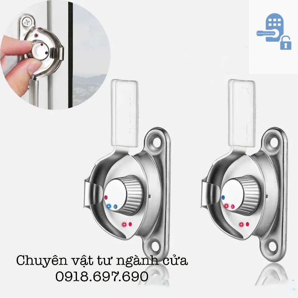 [HCM]Khóa sò vặn xanh đỏ cửa sổ lùa chất liệu inox