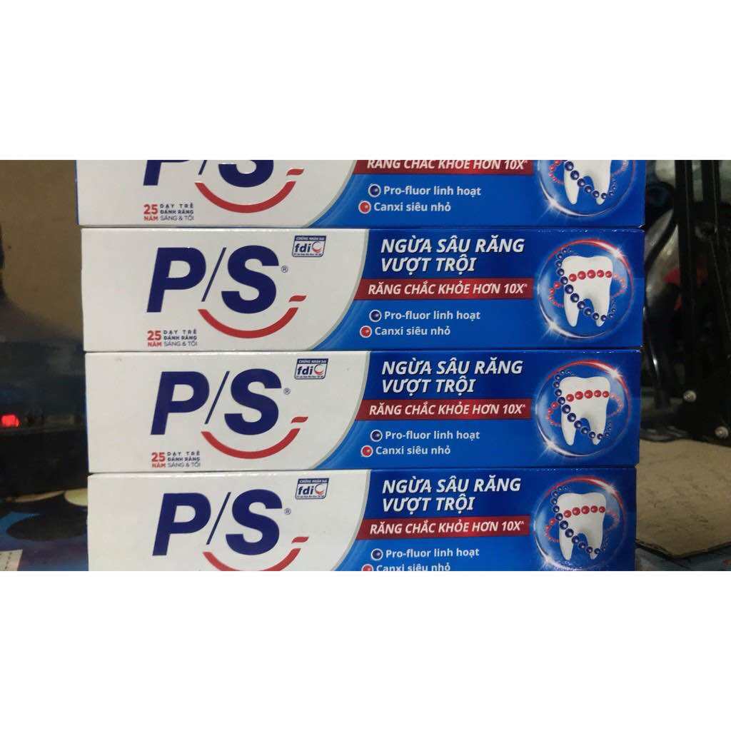 Kem đánh răng P/S Ngừa sâu răng vượt trôi 180g hàng mới tăg kèm