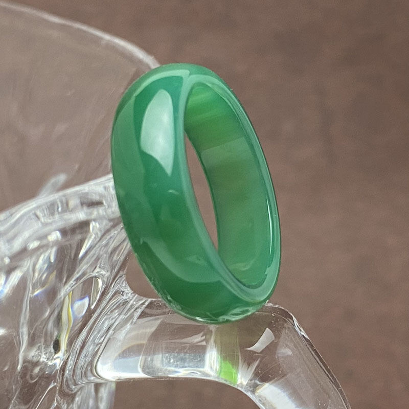 Nhẫn Đá Obsidian Mã Não Đỏ Pha Lê Nhẫn Nam Nữ Vòng Chạy Đá Chalcedony Nhẫn Ngón Út Đá Ngọc Lam Tự Làm Đá Thanh Kim Opal