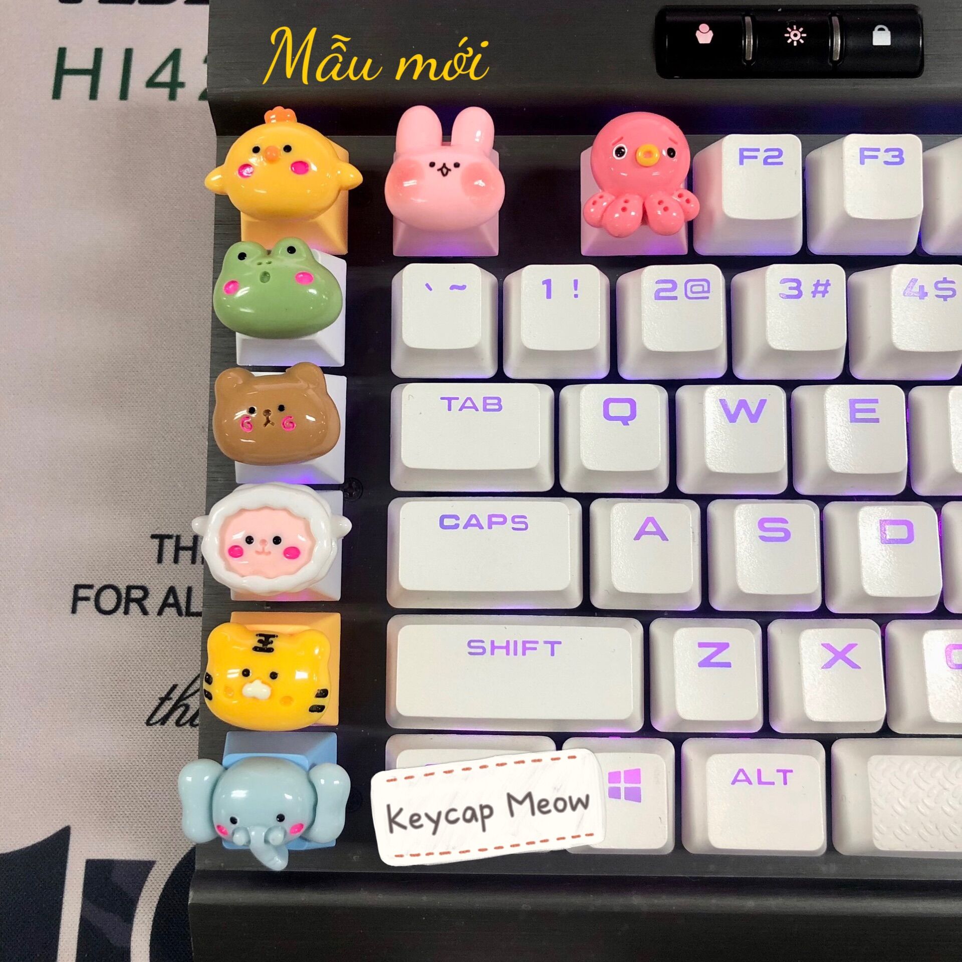 Keycap động vật đáng yêu dễ thương siêu xinh giá rẻ mẫu 2