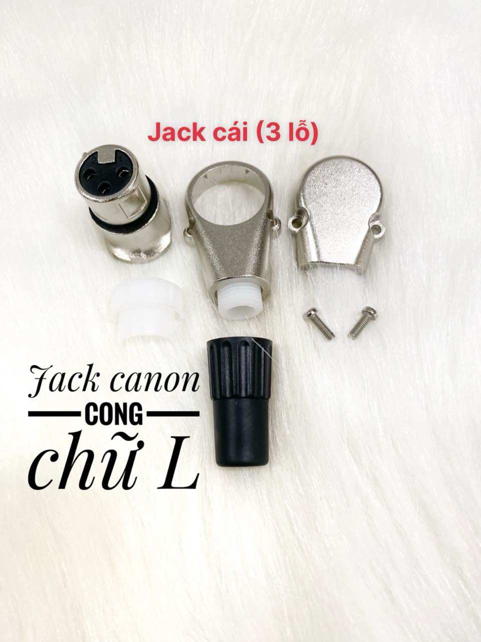 (VIDEO) Đầu Jack hàn Canon cong (chữ L) đực cái