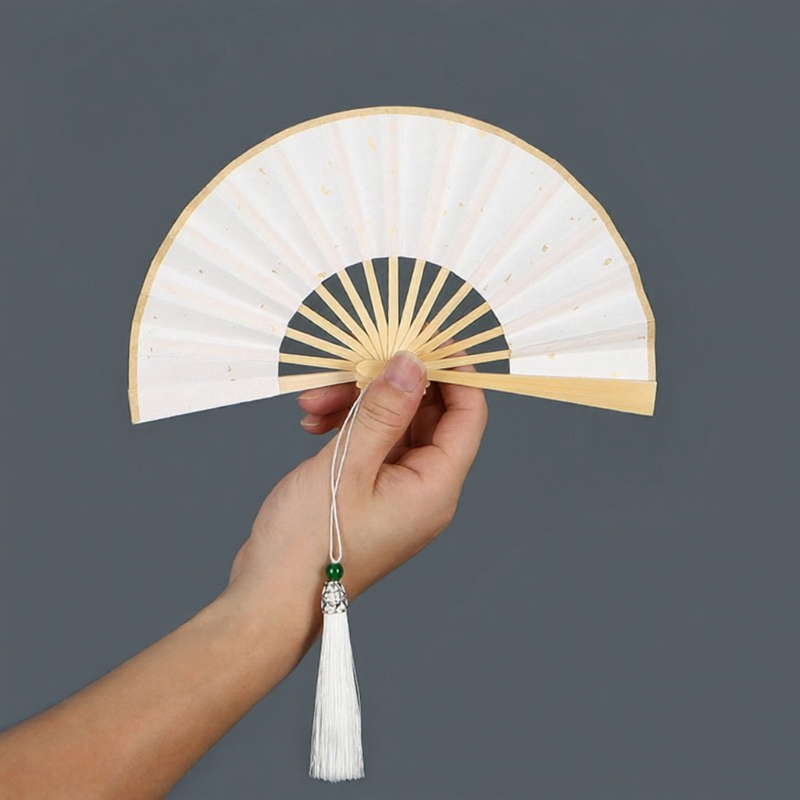 Quạt Gấp Mini 4-6 Inch Quạt Giấy Trung Quốc Thủ Công Quạt Tre Ngọc Quạt Nam Quạt Nữ Quạt Vẽ Trung Quốc Đại Lục Quạt Cầm Tay