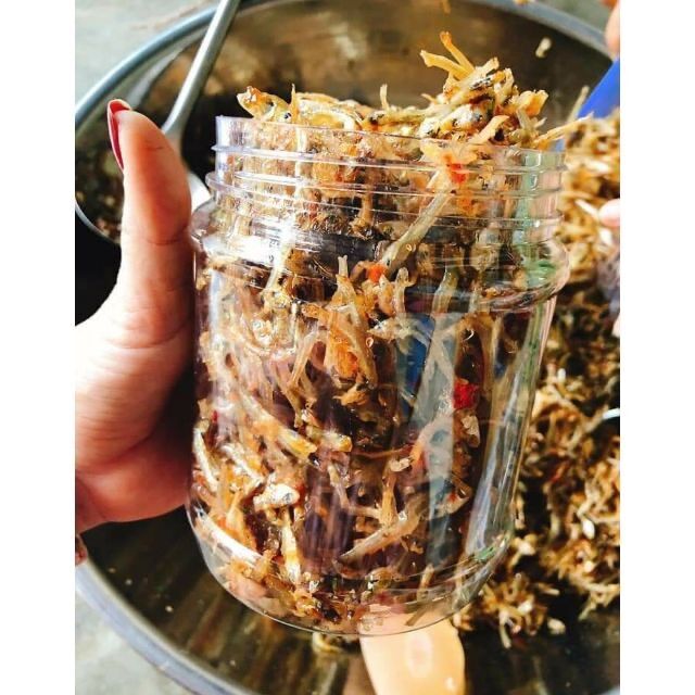 Cá cơm chiên/rim tỏi ớt - 500gr (đặc sản quê)