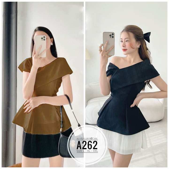Bigsize Áo Peplum Rớt vai