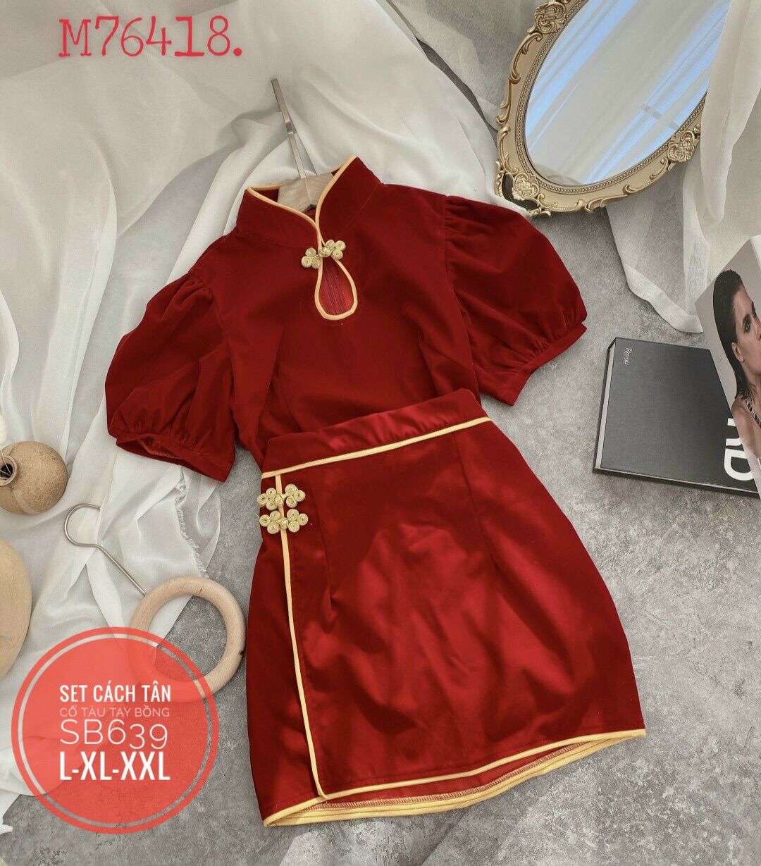 55-90kg Bigsize SET VÁY TẾT CÁCH TÂN