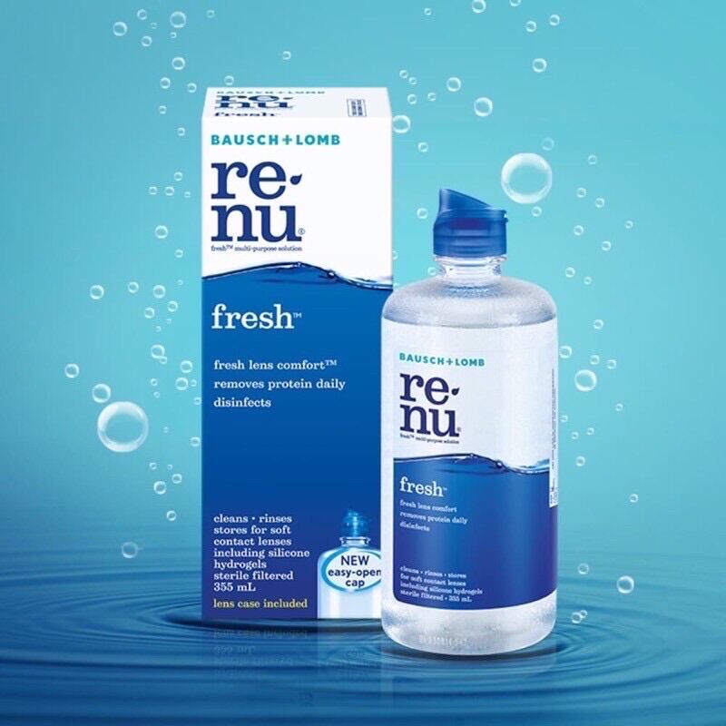 Ngâm rửa kính áp tròng renu fresh 355ml