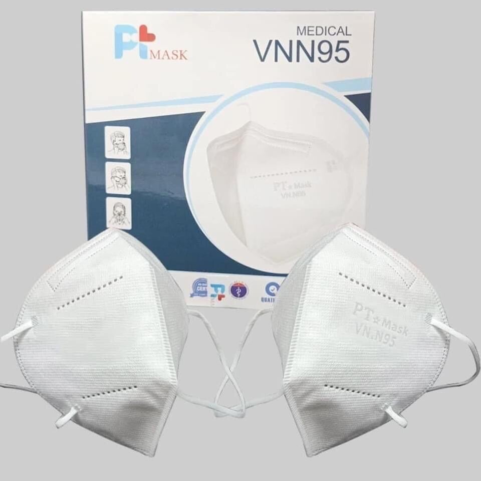 [Hộp 10 cái khẩu trang N95, 4 lớp] khẩu trang PT MASK VN95, N95