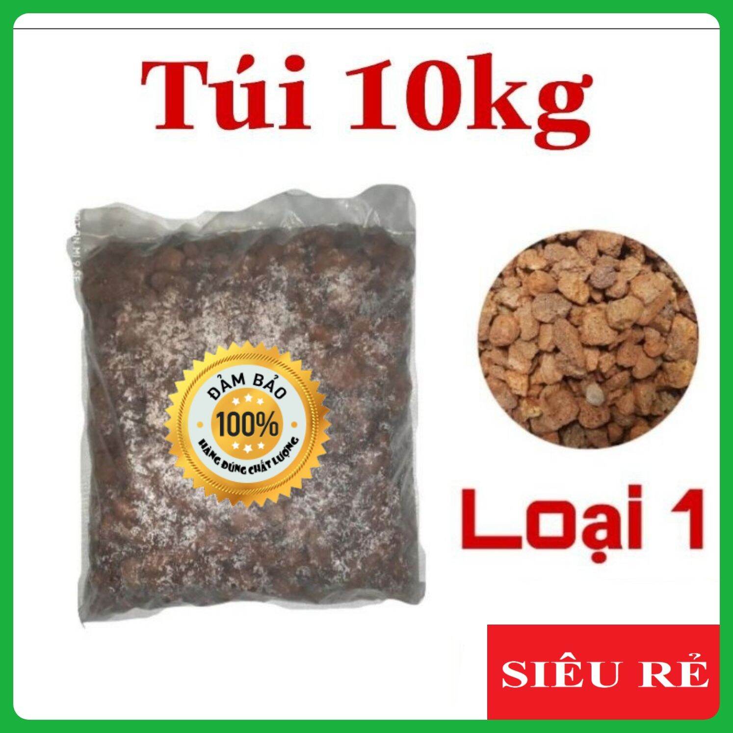 Nhan thạch đỏ túi 10kg loại 1 size 2-3cm hàng nhập khẩu