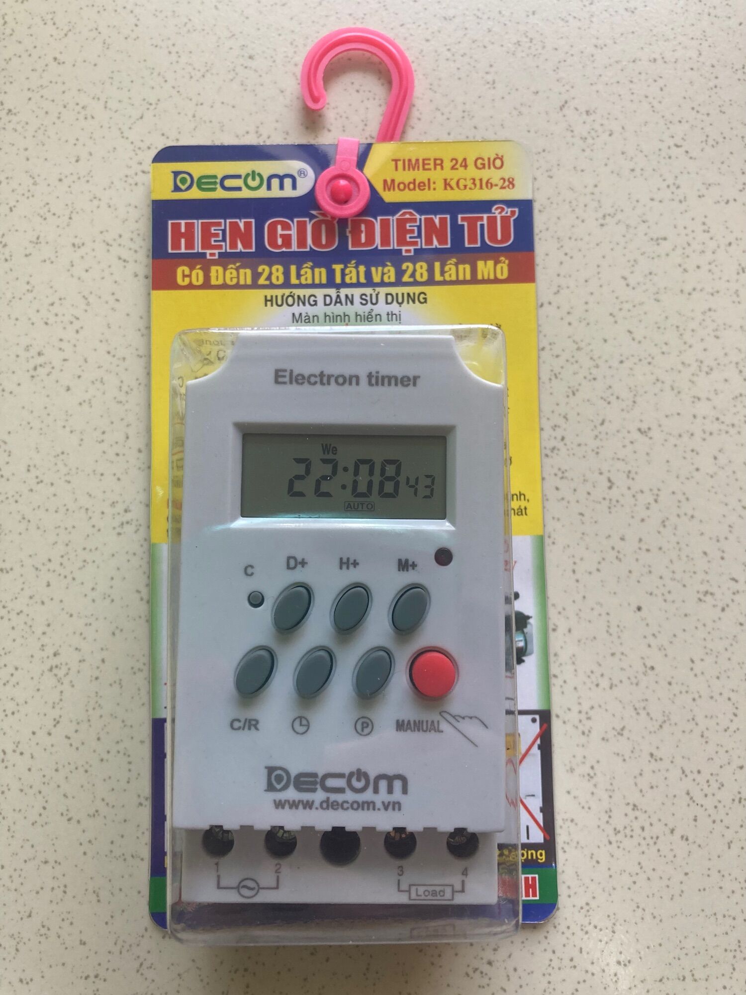 Timer hẹn giờ điện tử tắt bật tự động chính hãng DECOM