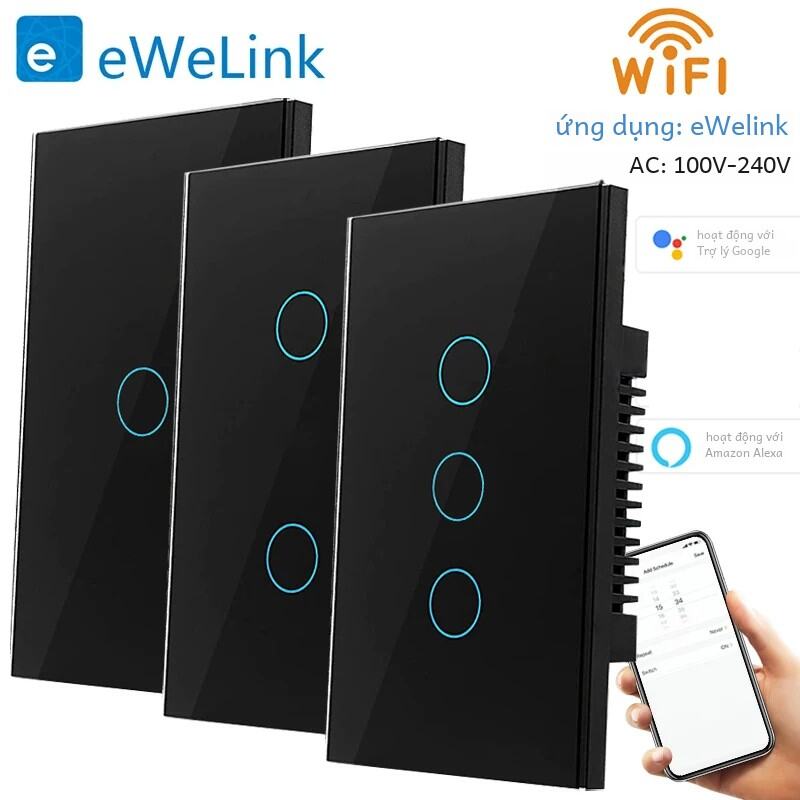 Tuya Wifi Công Tắc Thông Minh Ewelink Ứng Dụng Bluetooth Rf Alexa Google Điều Khiển Giọng Nói Công Tắc Đèn Cảm Ứng Dây Trung Tính/Không Có Lắp Đặt Dây Trung Tính