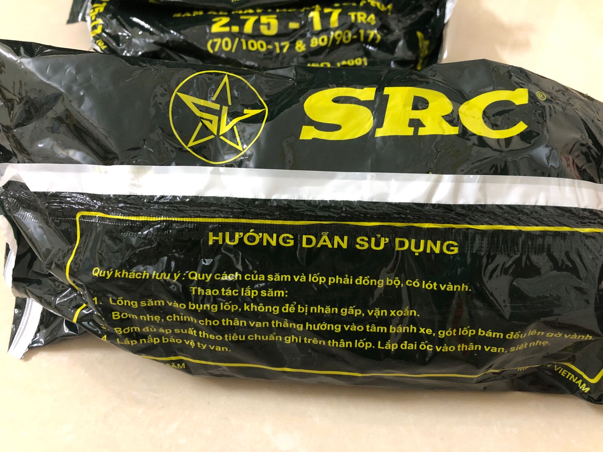 Săm (ruột) xe máy 2.75-17 (80/90-17) Sao Vàng SRC