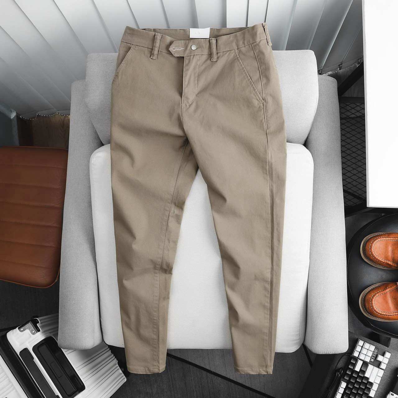 Quần Kaki Nam Dài nhiều màu hàng VNXK Cao Cấp kaki co giãn ôm dáng
