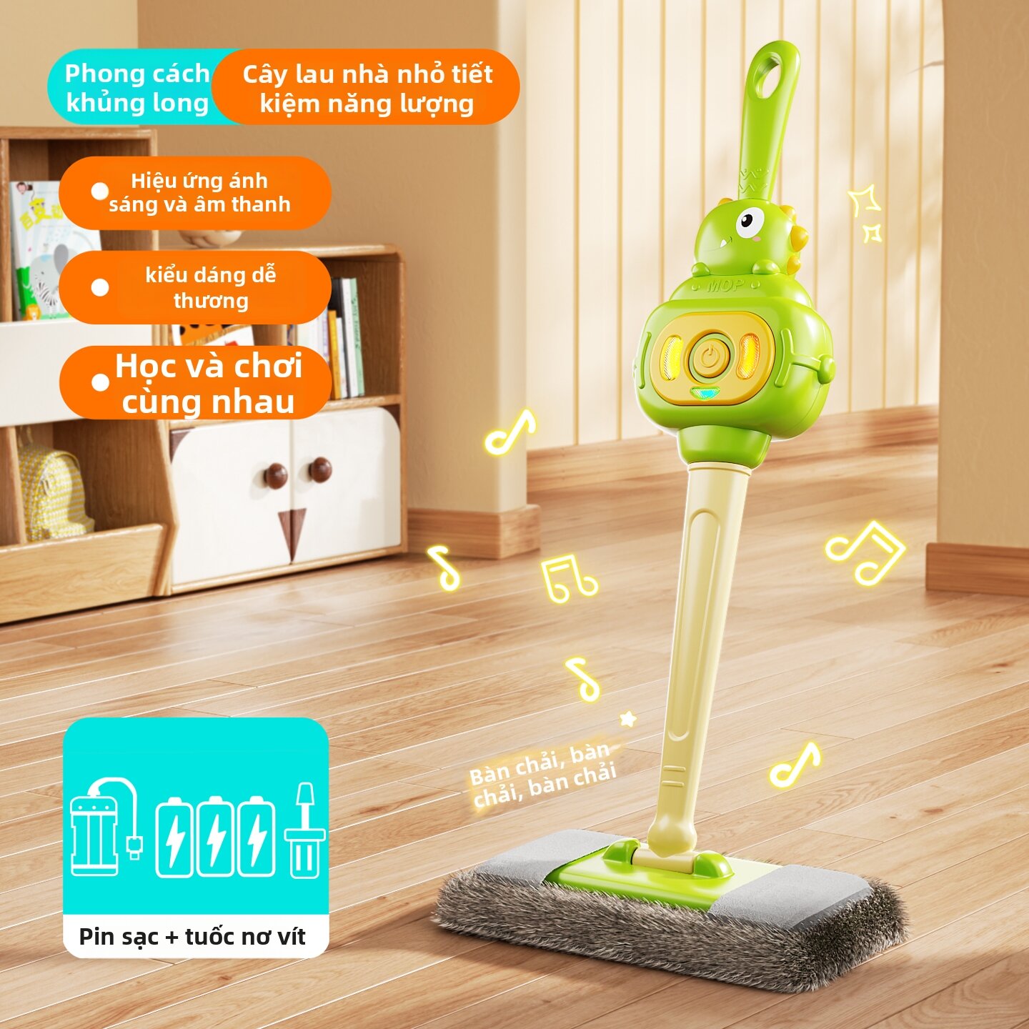 HUANGEN | Bộ Đồ Chơi Quét Dọn Giáo Dục Cho Trẻ Em