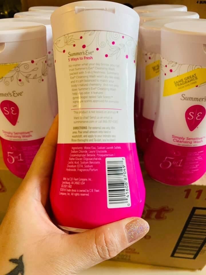 [HCM]DUNG DỊCH VỆ SINH PHỤ NỮ SUMMERS EVE 266ML - USA