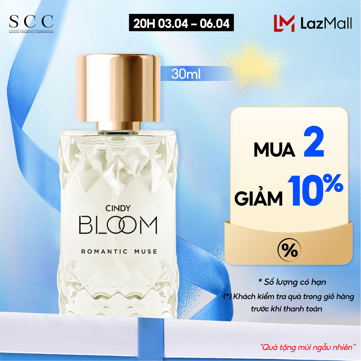 Nước Hoa Nữ Cindy Bloom Romantic Muse Hương Quyến Rũ Lãng Mạn 30ml Chính Hãng