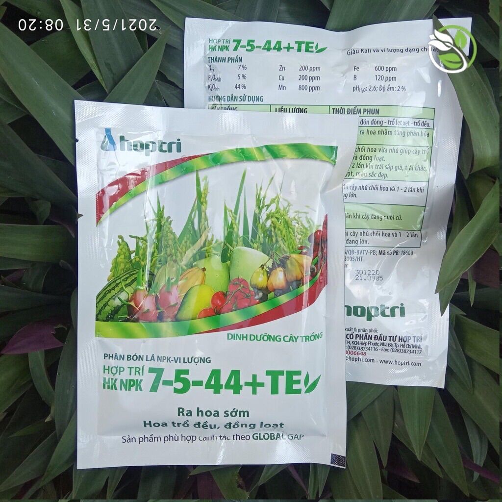 Phân bón lá NPK 7-5-44+ TE hợp trí 250gr