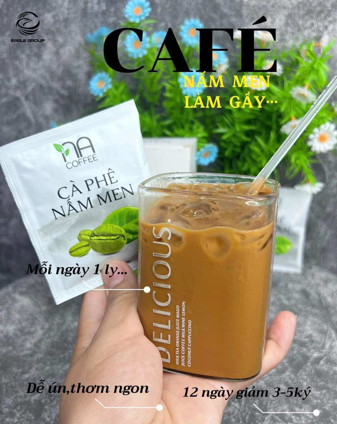 6goi cà phê nấm men làm gầy