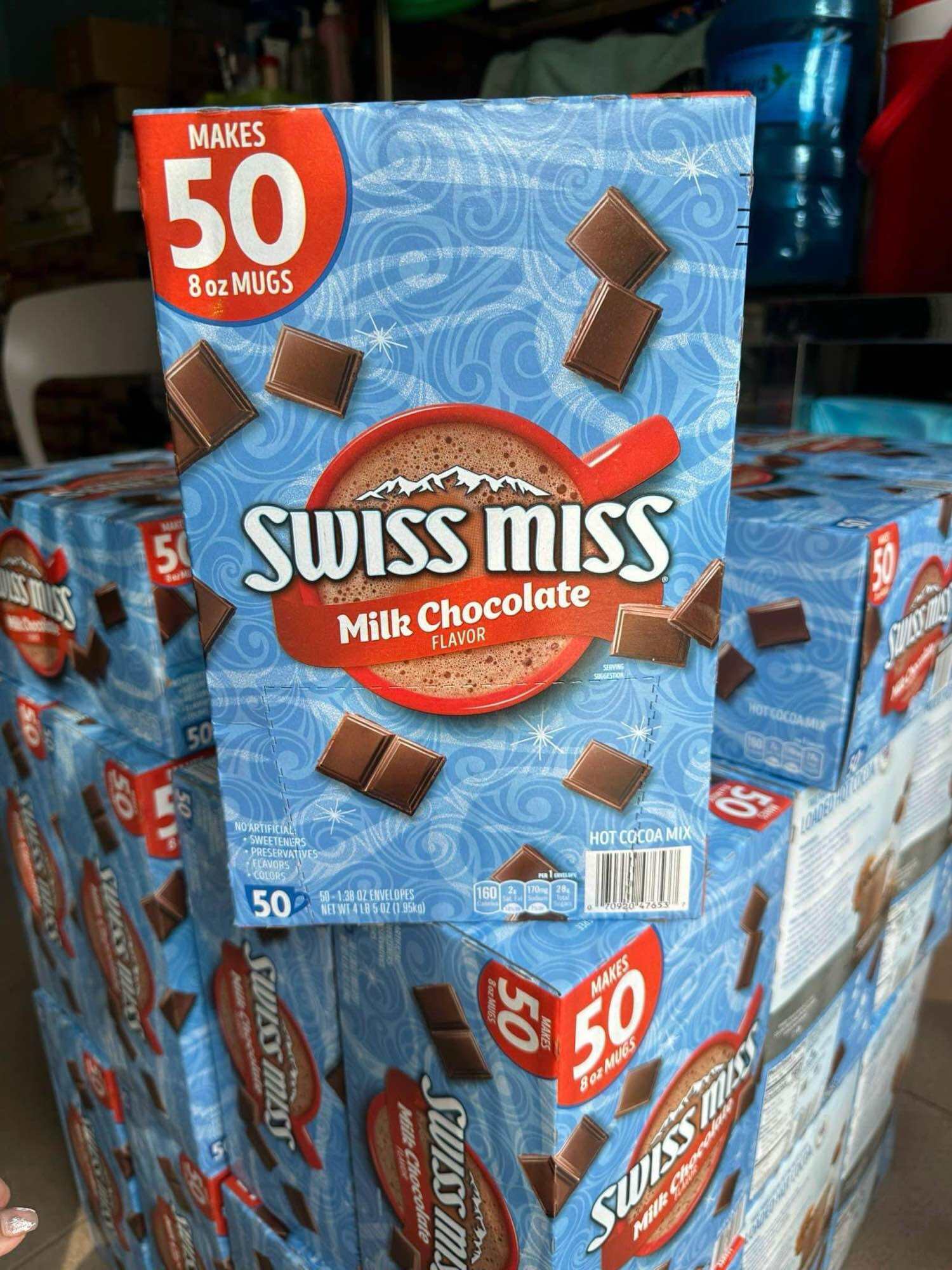 Bột Sữa Socola SWISS MISS Milk Chocolate Hộp 50 Gói Của Mỹ - Date 2025