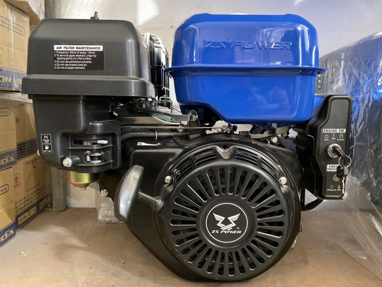 Máy nổ zx-power 20hp cốt xéo đề tự động lh 0974545624...