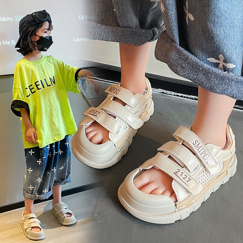 Giày Trẻ Em Mùa Hè Xăng Đan Trẻ Em Dép Đi Biển Xăng Đan Thể Thao Bé Trai Giày Em Bé Đế Mềm Chống Trượt Thương Hiệu Sành Điệu Phong Cách Hàn Quốc thumbnail