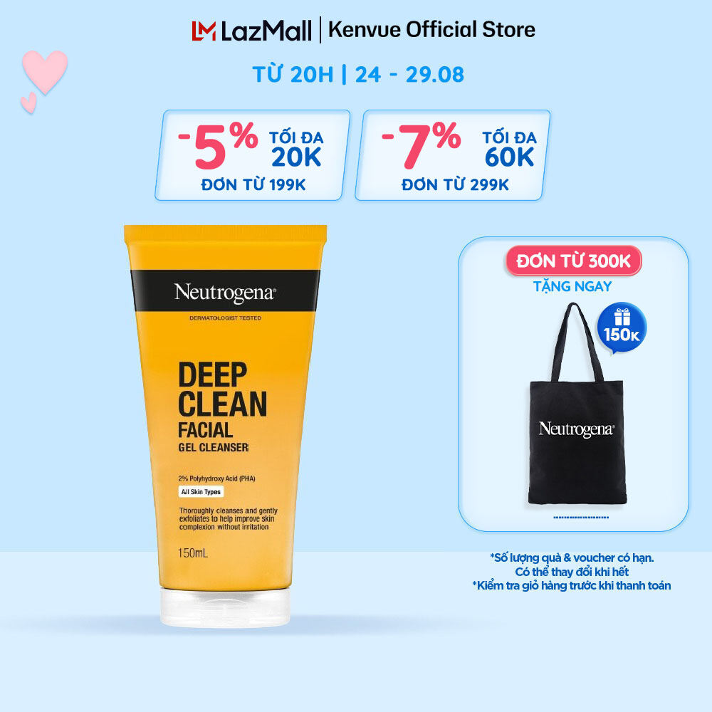 [Sữa Rửa Mặt Neutrogena Làm Sạch Sâu Deep Clean Facial 150ml