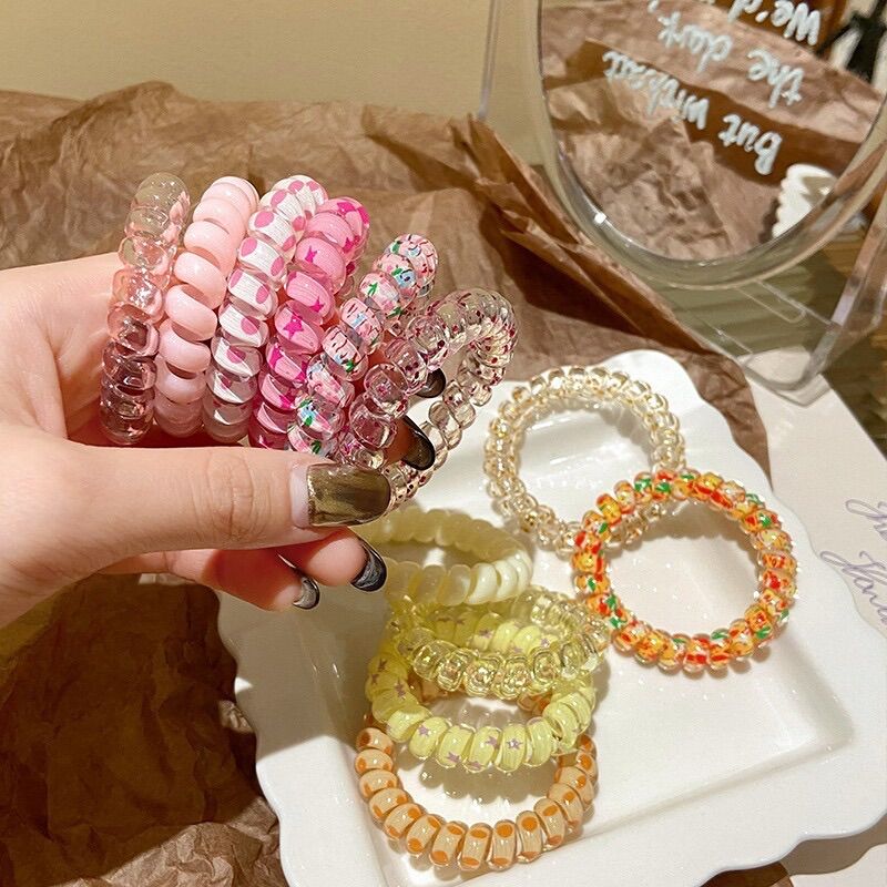 Set buộc tóc lò xo nhiều màu