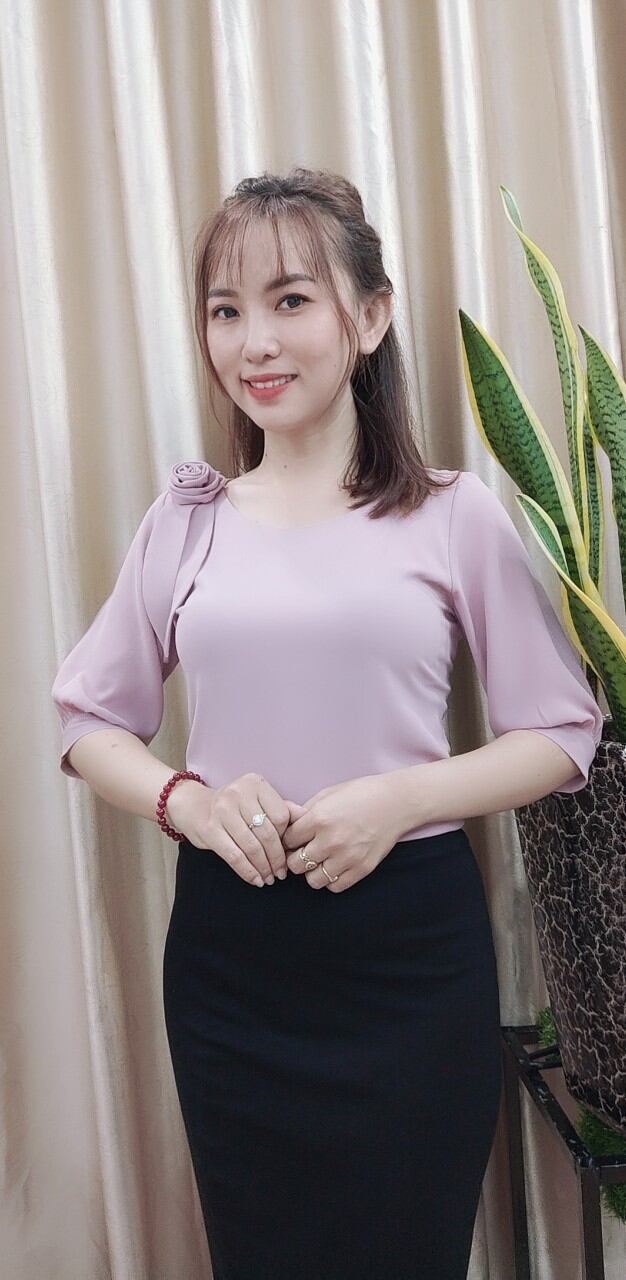 Áo kiểu nữ - thiết kế đẹp - áo cổ tròn nơ tay lỡ -a06