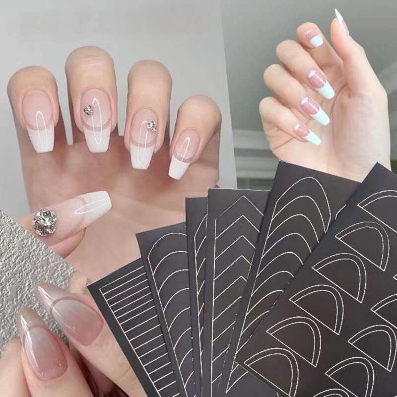 Sticker dán french đầu móng , tạo kiểu french móng dễ dàng tiện lợi sticker dán móng tay nail