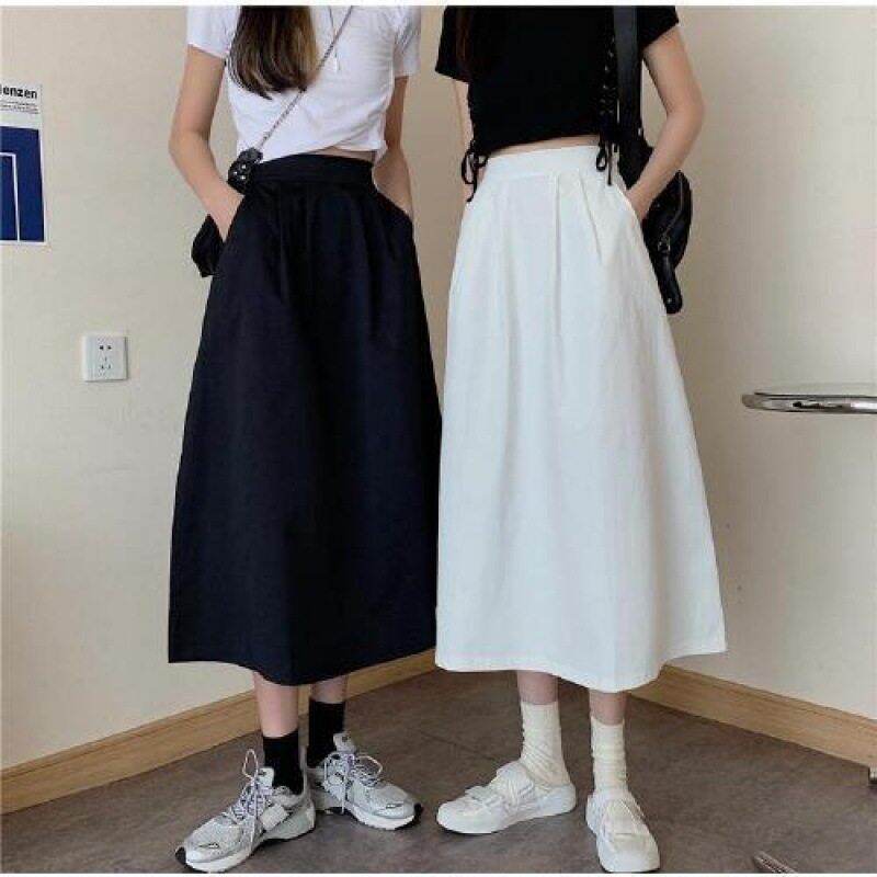 Váy Công Sở Cạp Cao 2024 Mới Cho Nữ Váy Dài Đến Giữa Bắp Chân Dáng Chữ a Xếp Nếp Bằng Vải Polyester Phong Cách Công Sở Mùa Thu