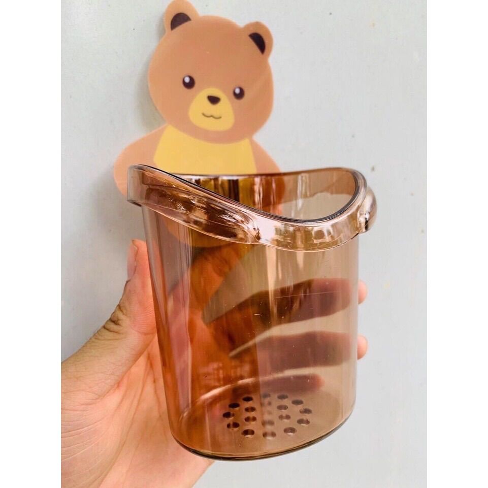 Cốc gấu cắm bàn chải đánh răng - dính sieu chắc