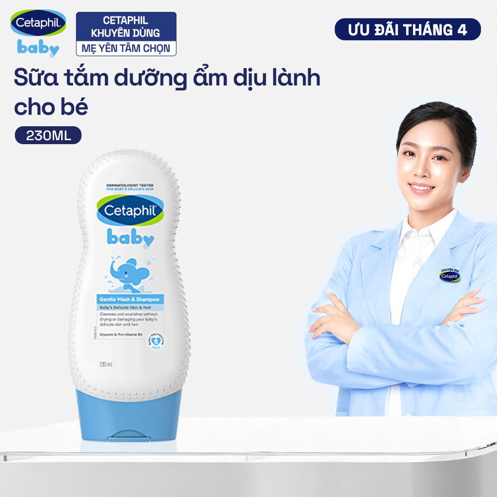Sữa tắm gội dịu lành cho bé CETAPHIL BABY GENTLE WASH  SHAMPOO 230ML