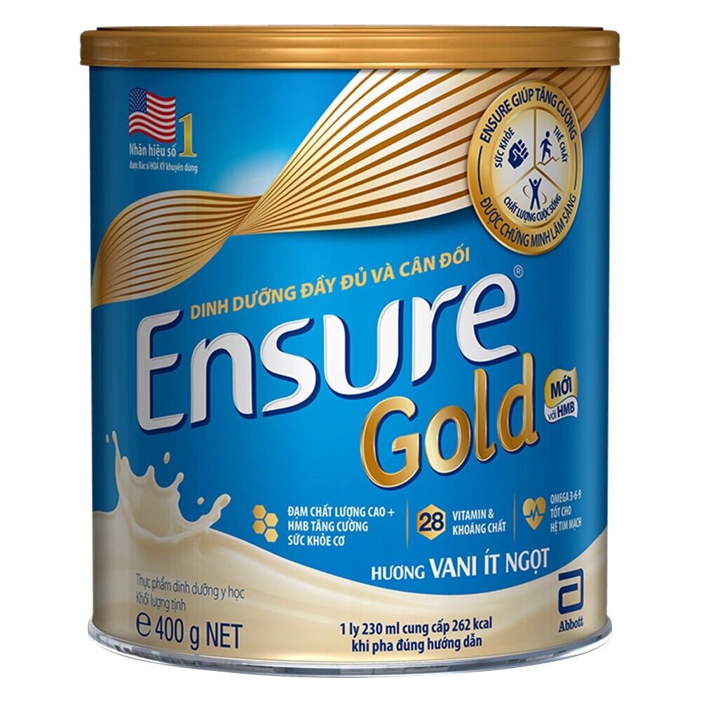 Sữa bột Ensure Gold Abbott ít ngọt (HMB) 400g