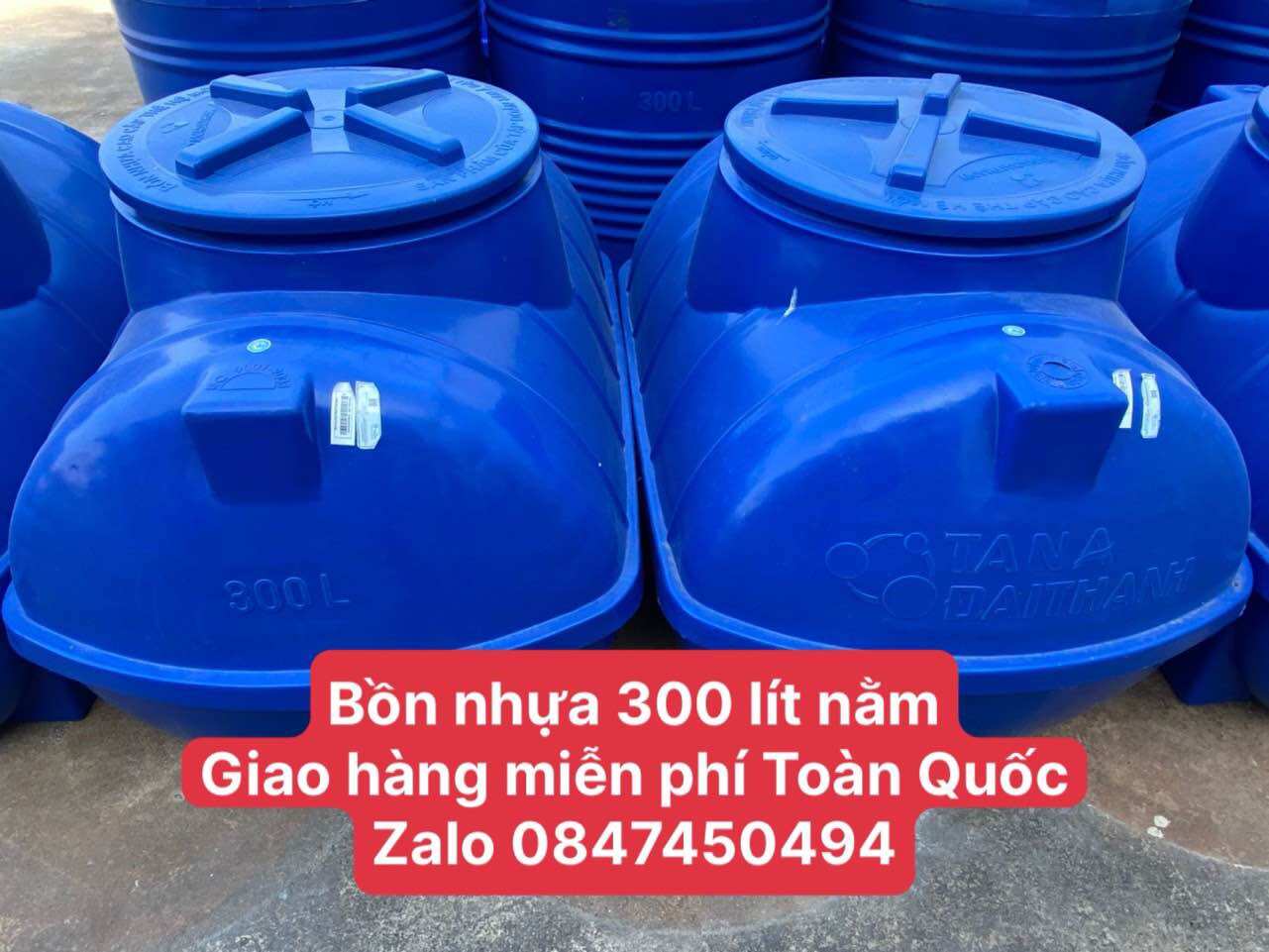 Bình nước 300L nằm chứa nước tân á đại thành giao hàng miễn phí Toàn Quốc