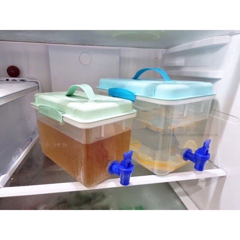 Hộp đựng nước có vòi để trong tủ lạnh 5L nhựa Việt Nhật